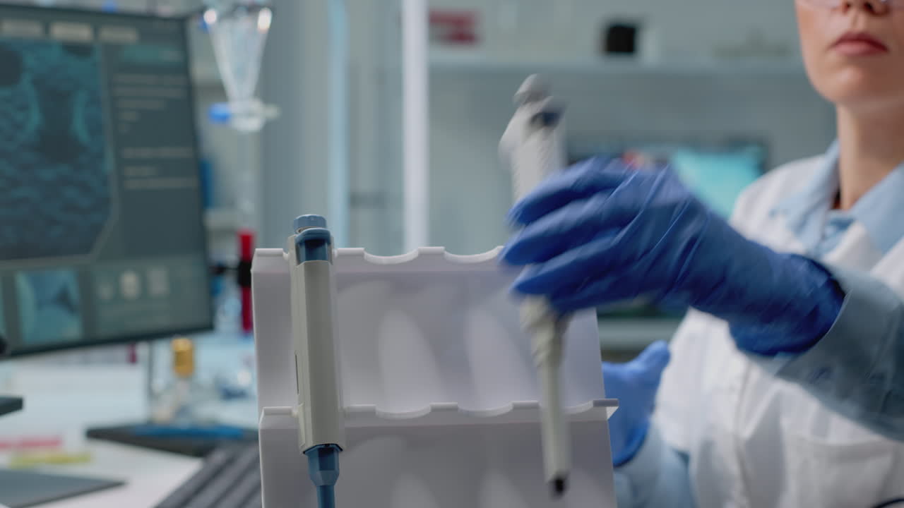 Pipette in a laboratory setting
