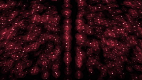 la luz roja intensa ilumina el vacío oscuro.