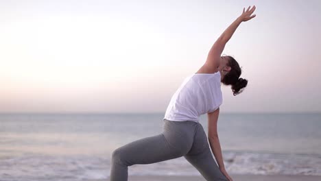 lady doing yoga stretches 09