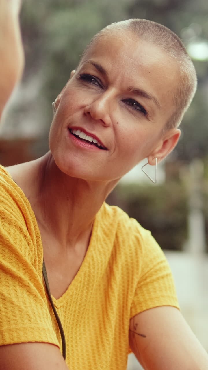 Happy Girl Smiling at Camera Outdoors