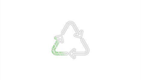 recycling icon in hand draw style. motion graphics