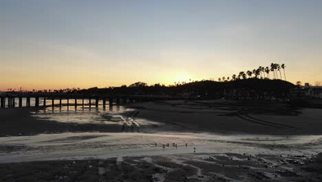 fast forward and stop aerial shot on california beach