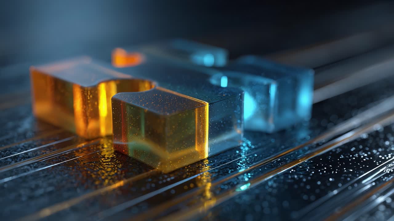 Captivating Close-up of Polyhedral Shapes: The Interaction of Light, Texture, and Color in a Stunningly Rendered Visual Composition Featuring Transparent and Opaque Elements