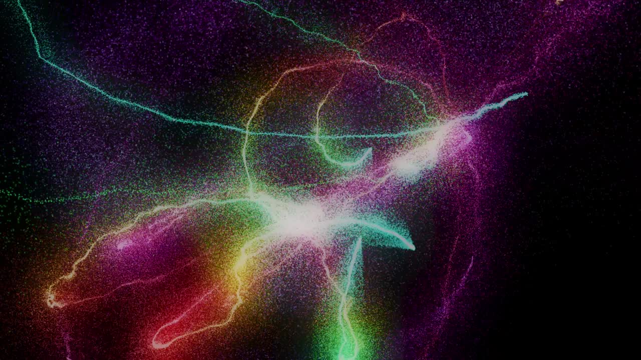 strisce di luce di particelle colorate anello galattico