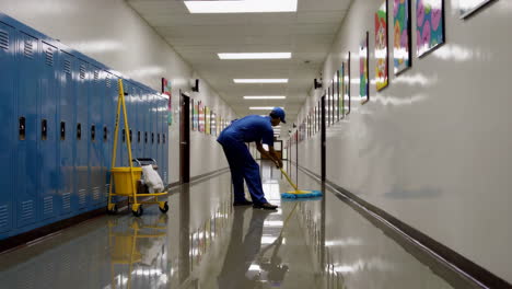 school hallway cleaning