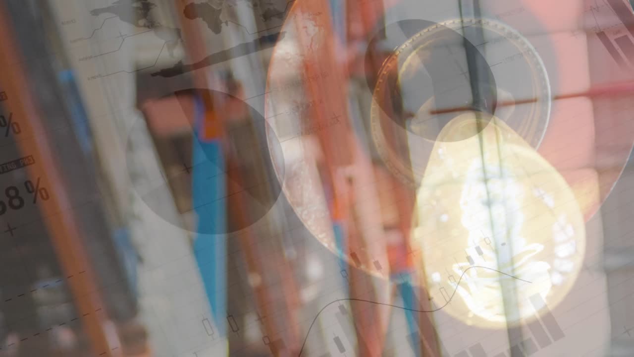 animación del procesamiento de datos sobre el almacén