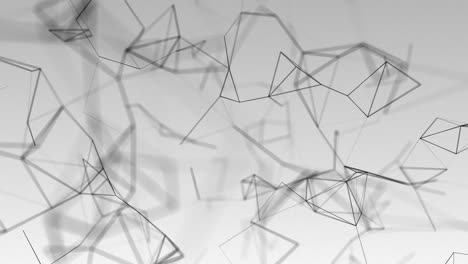 hermoso cg generado 3d bucle sin costuras fondo abstracto con líneas de geometría y puntos