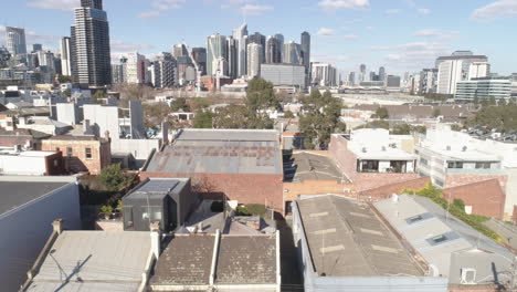 aerial view of west melbourne and city