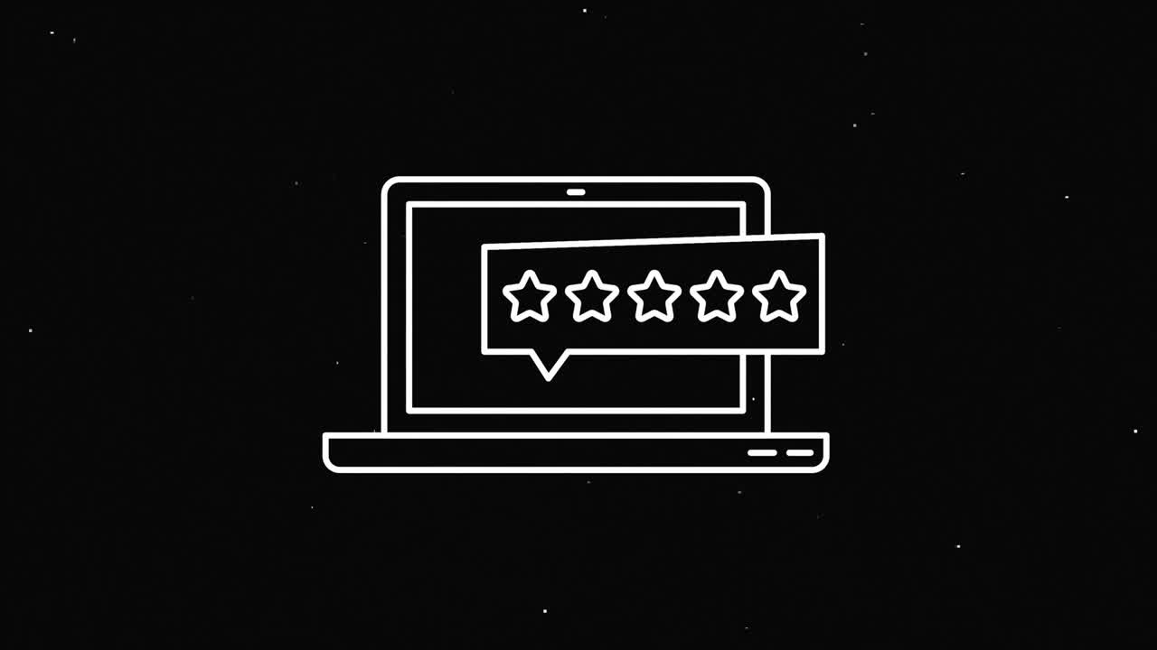 Social media glitch icon design isolated on dark background. Outline web icon. Motion graphics.