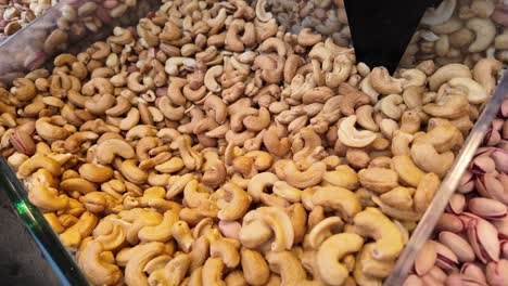 Cashews and Pistachios Display in a Store