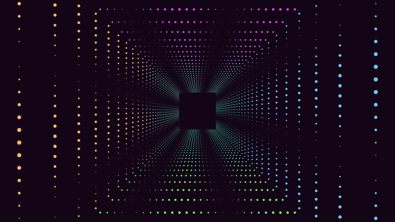 Vibrant symmetrical dot pattern on dark background engaging digital artwork