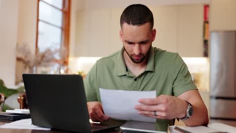 man working from home