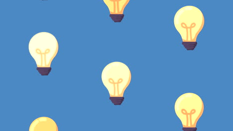 animación de patrón de los dispositivos de energía de las bombillas