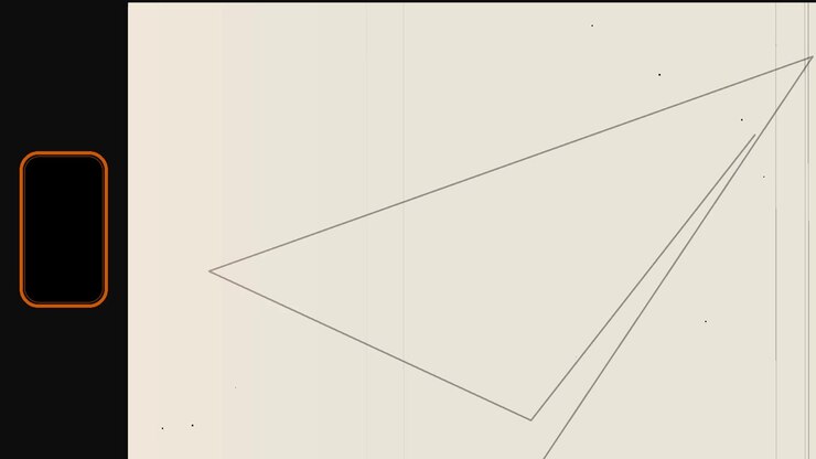 Abstrakti geometrinen viivapiirros vintage-elokuvan tekstuurilla