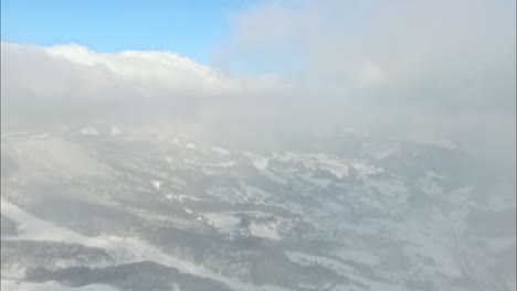 phoenix snow park - misty landscape of phoenix pyeongchang during winter in south korea