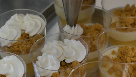 whipped cream and crumble topping desserts