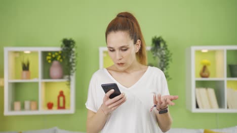 young woman with mental disorder is unhappy.