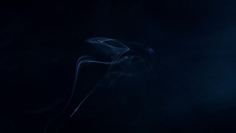 fog with blue smoke on black background.