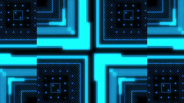 Abstract Digital Background with Glowing Blue Geometric Patterns