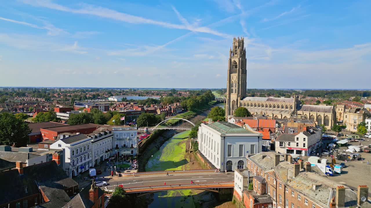 Boston, Lincolnshire: A historic UK market town, famous as the Pilgrim Fathers' birthplace