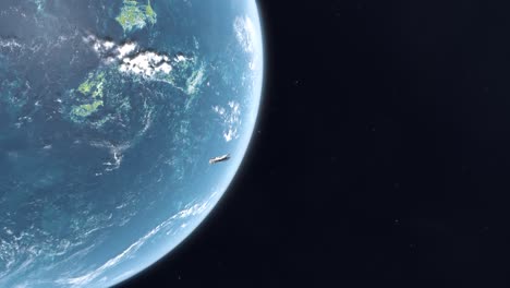 Large-Futuristic-Spaceship-Leaving-Orbit-of-an-Ocean-Exoplanet