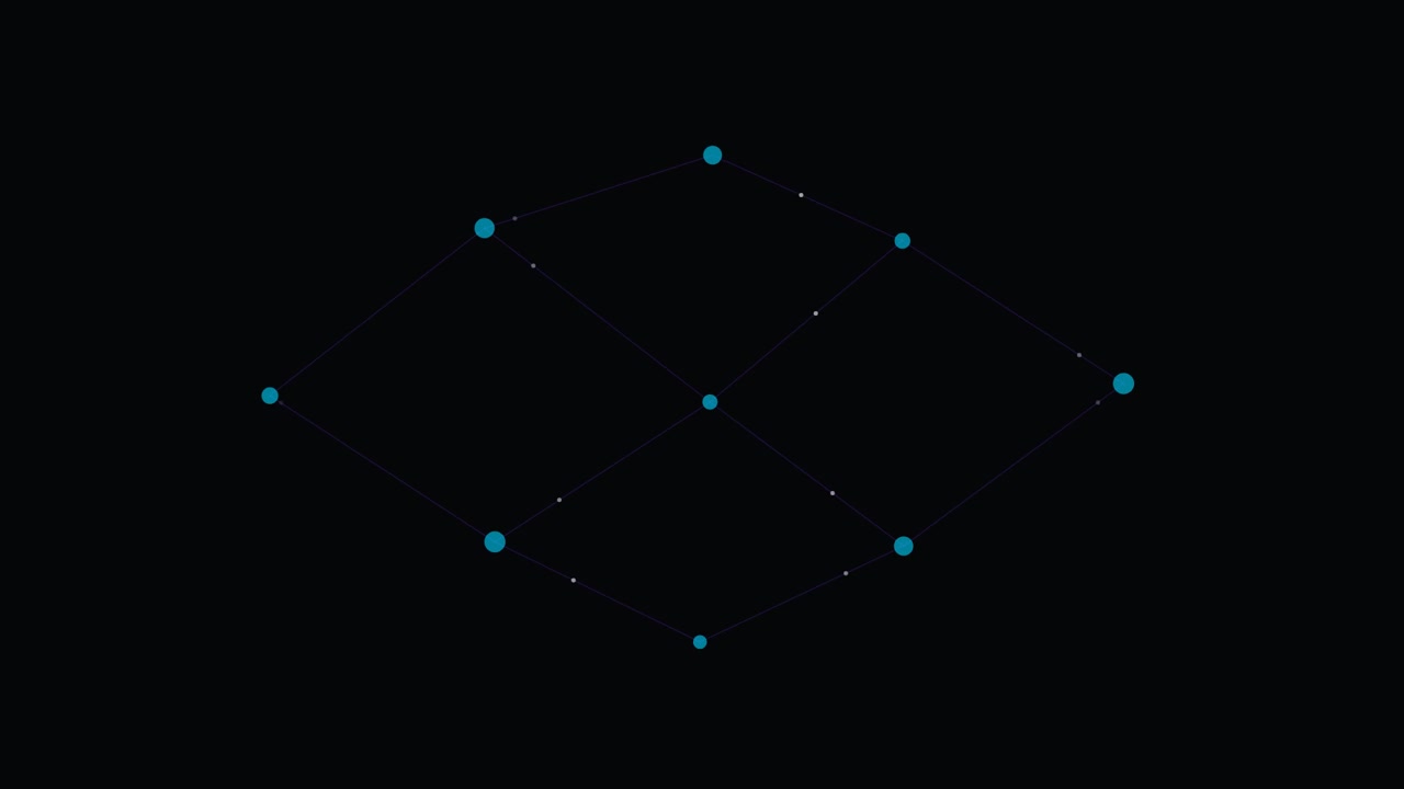 Abstract Geometric Network Animation with Moving Light Particles
