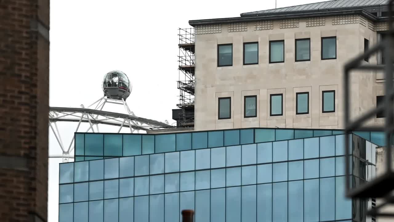 southwark, 런던, 영국에서 런던 아이의 보기