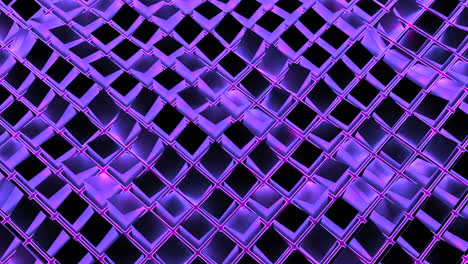 Abstract Geometric Pattern with Purple and Pink Cubes