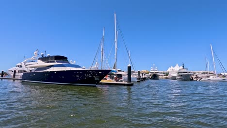 yachts and skyline at gold coast marina