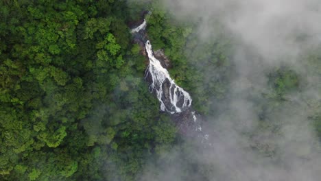 Waterfall-in-green-forest,-Costa-Rica---4K-video