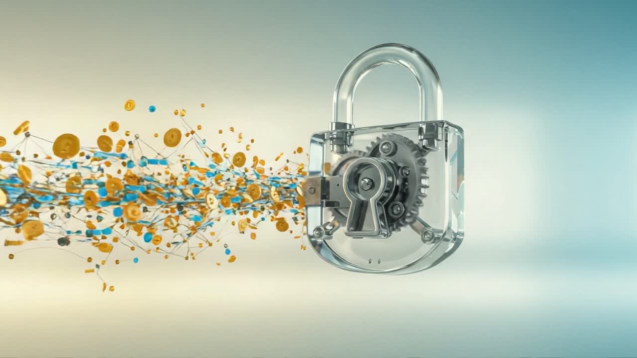 A Transparent Padlock Unlocking Data: Exploring Security Mechanisms with Dynamic Data Flow Visualization Through Abstract Particles and Colors