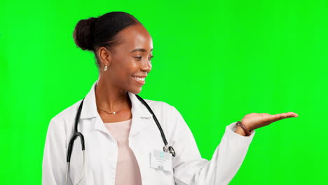 Doctor-hand-holding-empty-space-isolated-on-studio