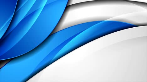 blue and grey abstract glossy waves corporate motion background