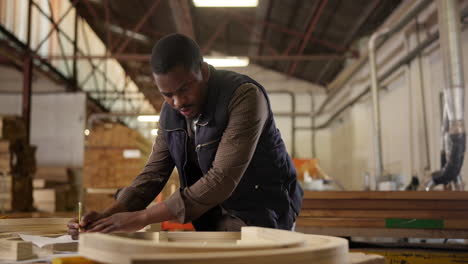 Man woodworking in a workshop