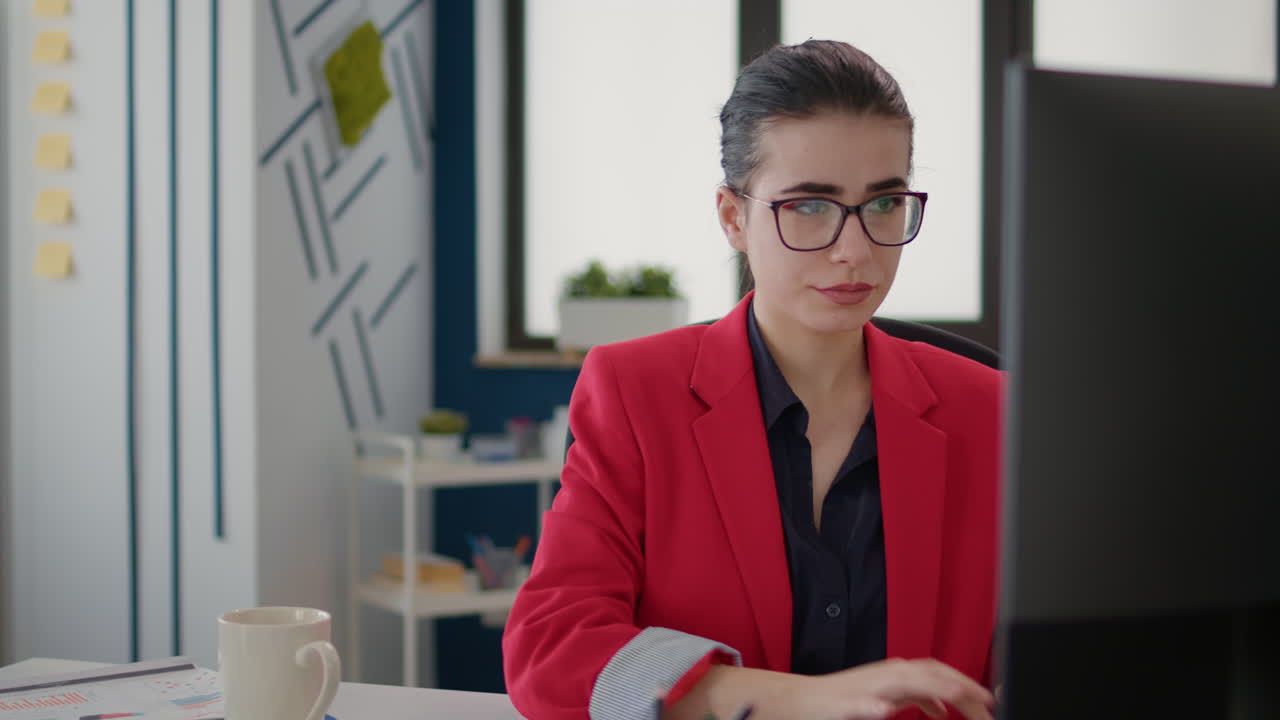 Project manager working on financial growth with sales charts