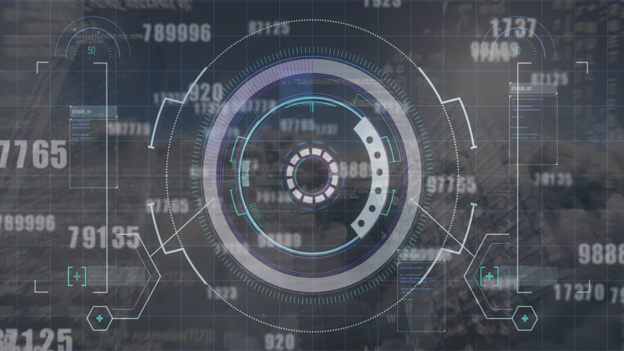 animazione dell'elaborazione dei dati finanziari attraverso la scansione del campo di applicazione