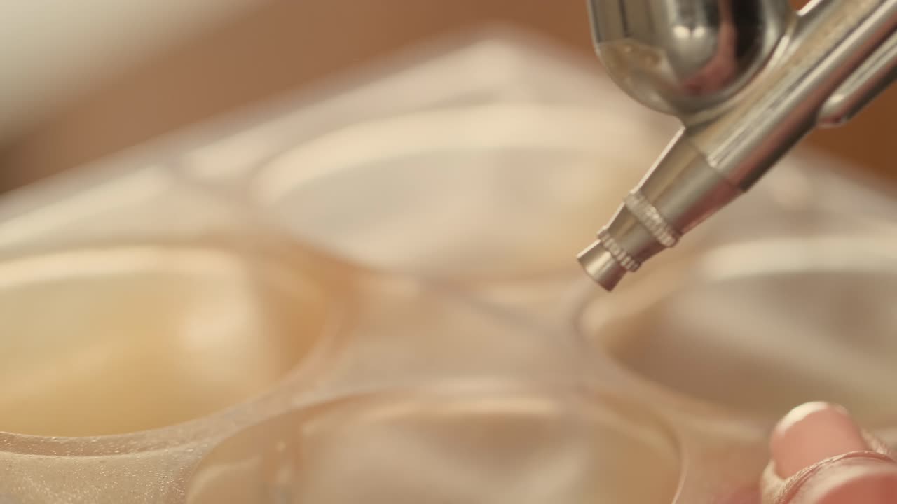 Airbrushing Chocolate Molds