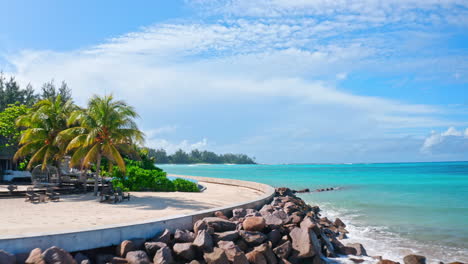 pintoresca vista de la isla privada de denis en las seychelles