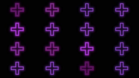 Neon-purple-crosses-pattern