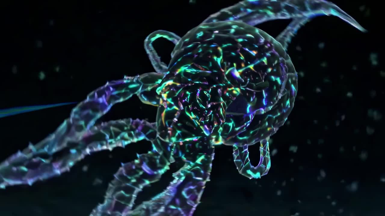 Abstract Glowing Alien Organism