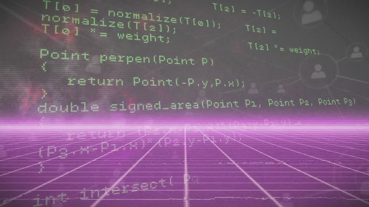 animación del procesamiento de datos con redes de conexiones