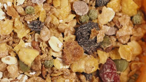 primer plano de las granolas