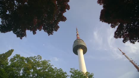 rotating shot of n seoul tower