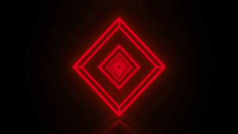 Animation-of-glowing-red-formation-of-diamond-shapes-moving-on-seamless-loop