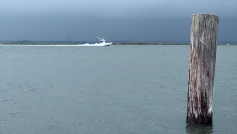 boat passing by in bay