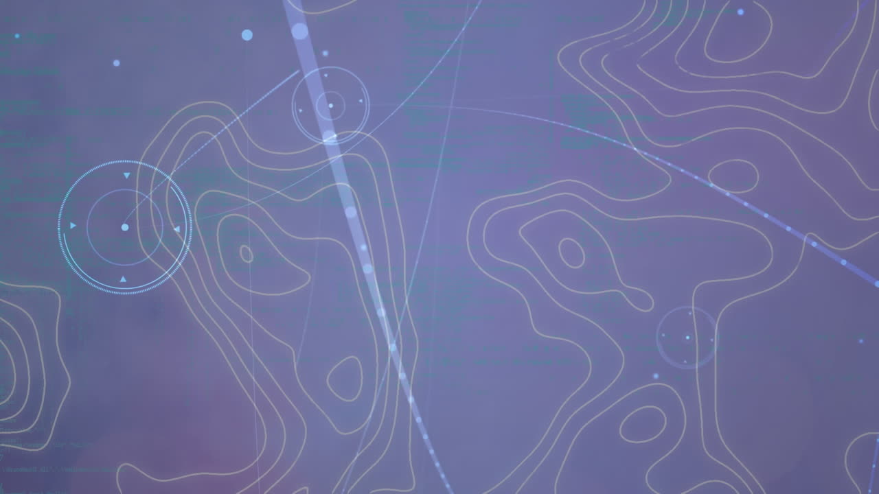 animación de líneas blancas en movimiento sobre una red de conexiones