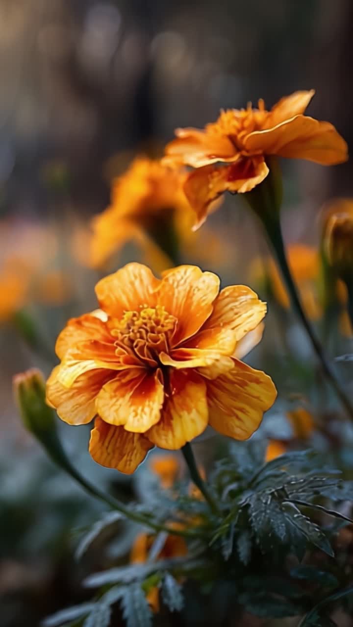 Tampilan Bunga Marigold Emas yang Cerah Bermekaran: Jelajahi Keindahan Seni Alam Melalui Warna-warni Kaya dan Kelopak Lembut Bunga-bunga Menakjubkan Ini