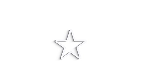 social media 3d shadow icon design isolated on white background. outline web icon. motion graphics.