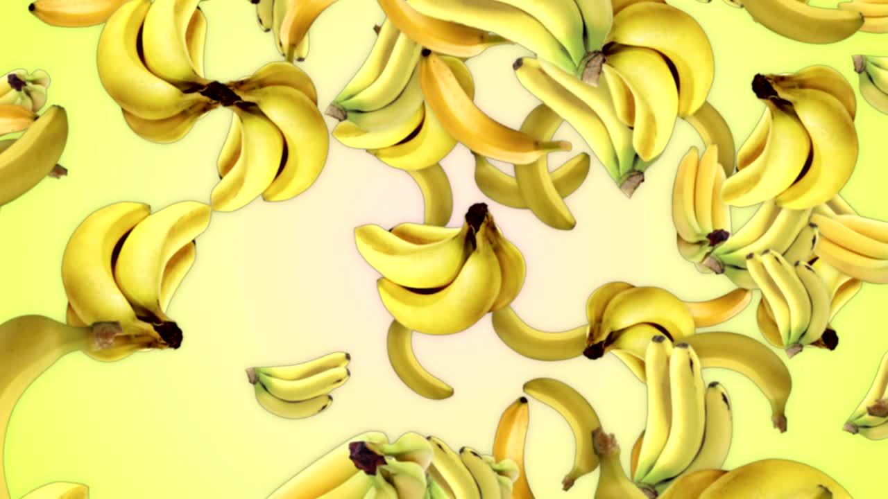 떨어지는 바나나 배경, 루프, 알파 채널
