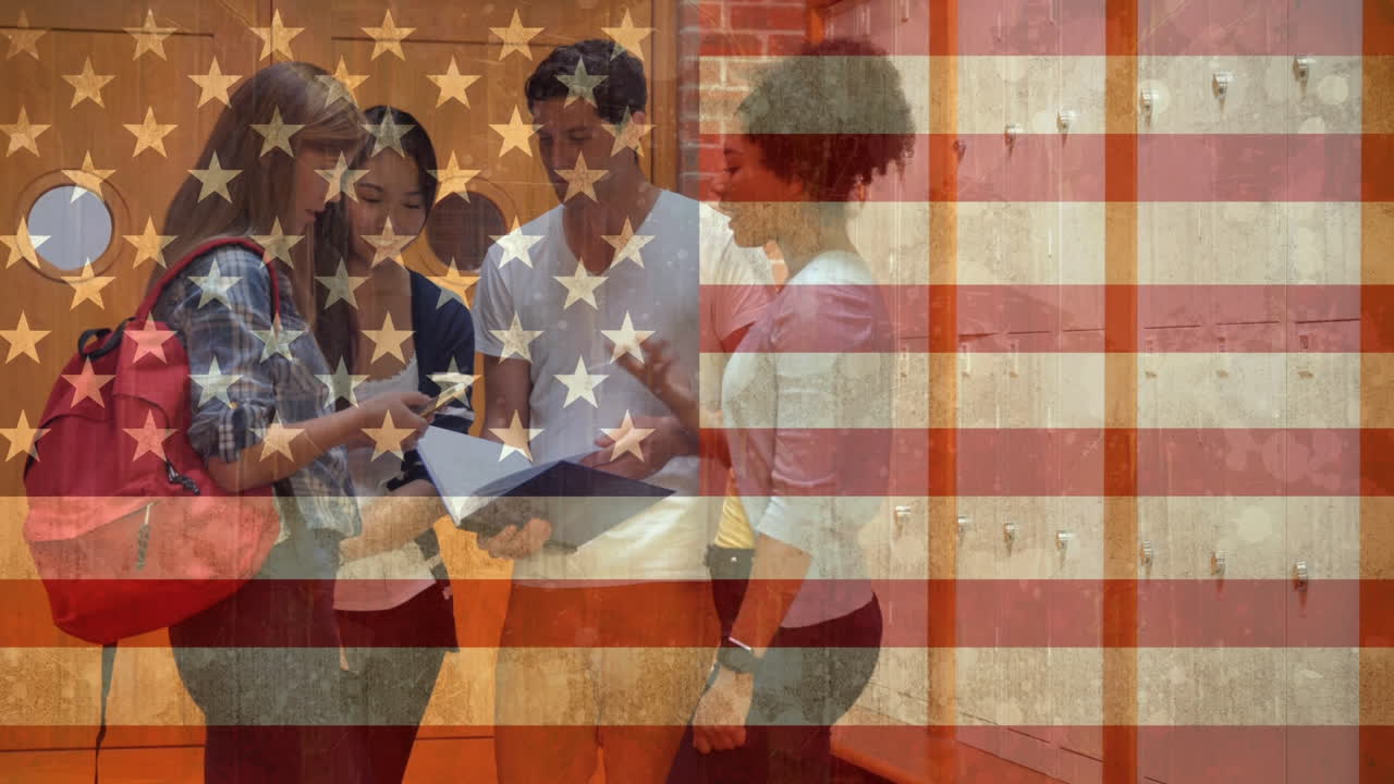 vídeo de la bandera estadounidense